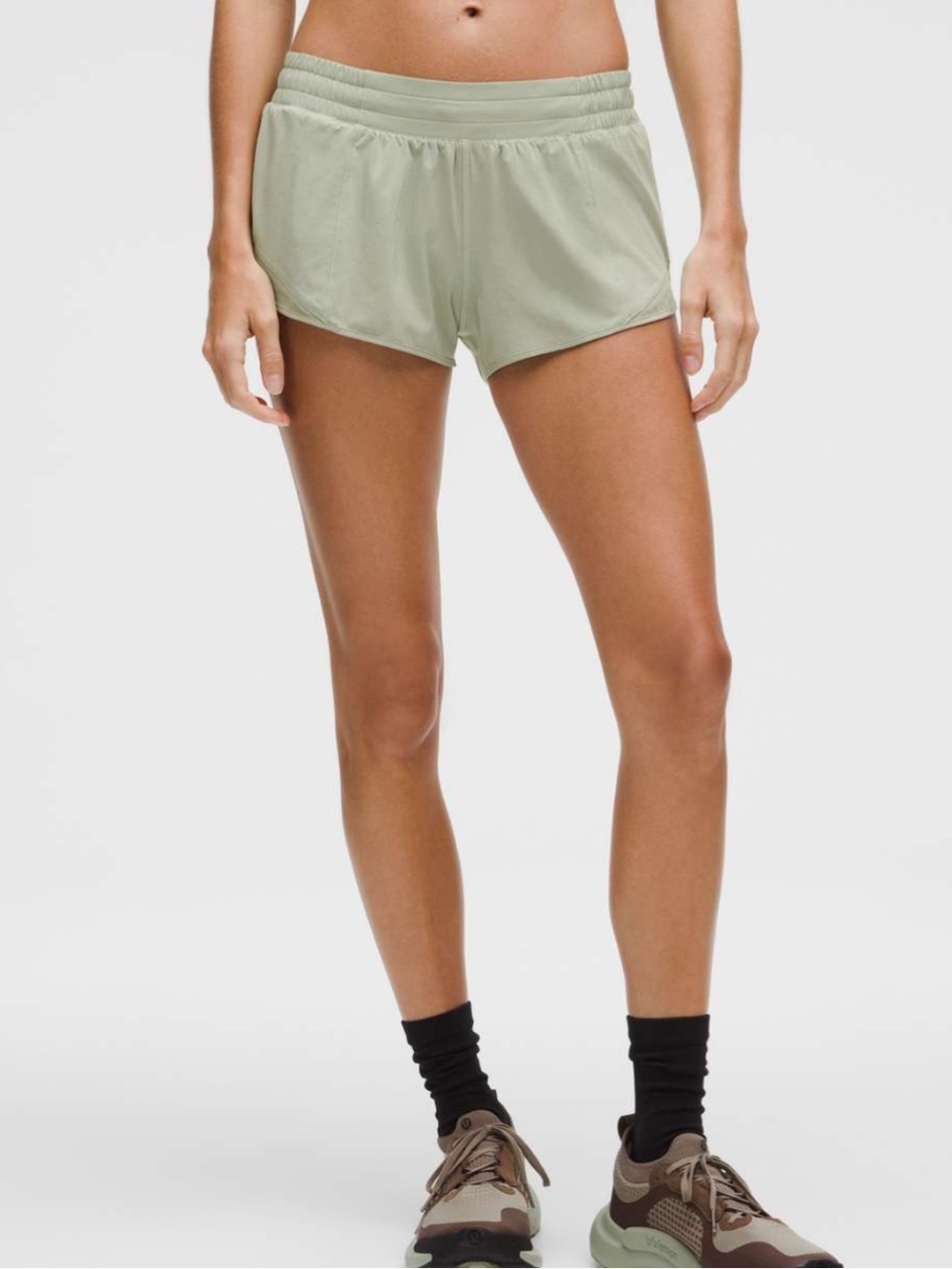 lululemon Hotty Hot HR Short 2.5” Lined Fog Green size 14